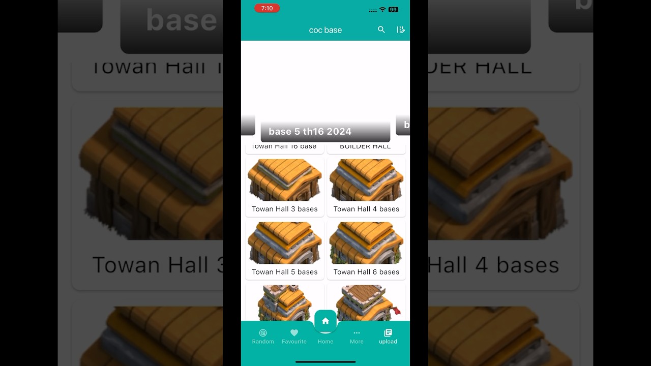 Clash of clan base layout app iPhone #shortvideo #coc